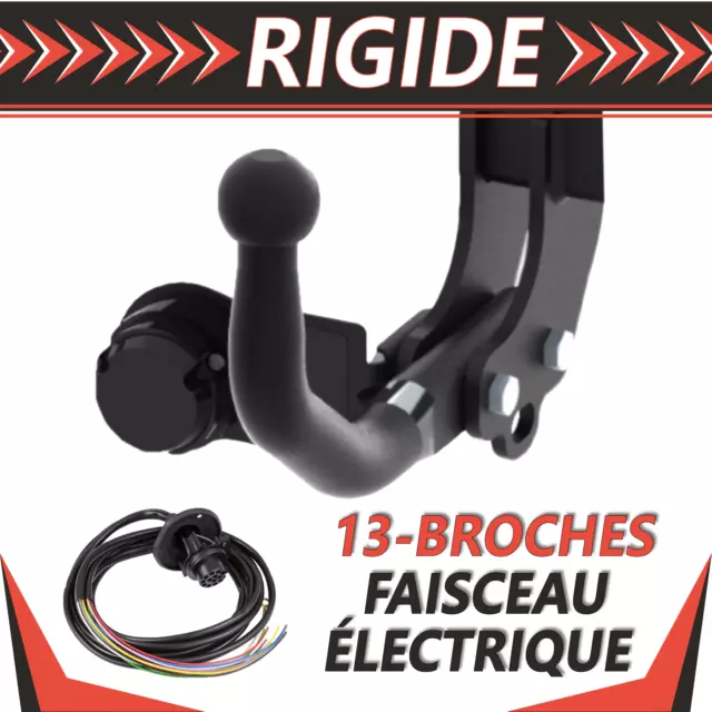 Attelage rigide pour VW Golf 2 II 19E 3/5P Hayon 83-91+faisceau 13 broches