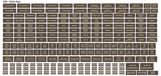 thumbnail image 2 of Trackside Signs LMS Station Name Signs - OO Gauge Model Railway - 4mm Die Cut Self-Adhesive 2 of 5