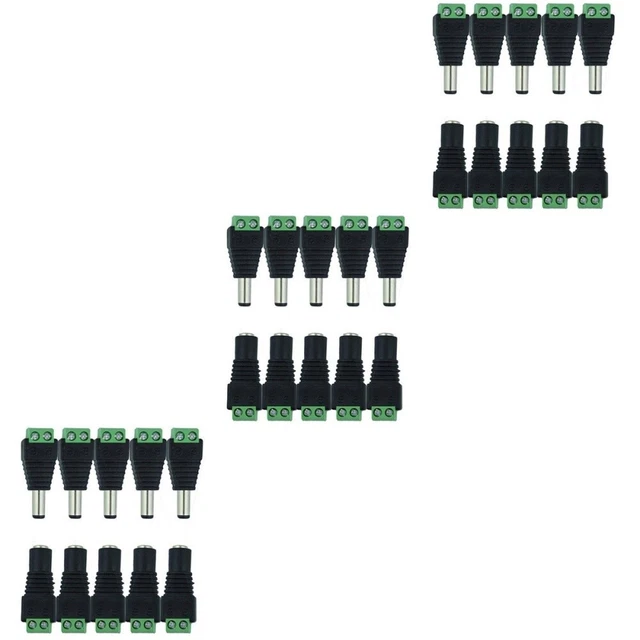 15 Pcs 24V Power Jack Socket Electrical Adapters Dc Adapter Solderless