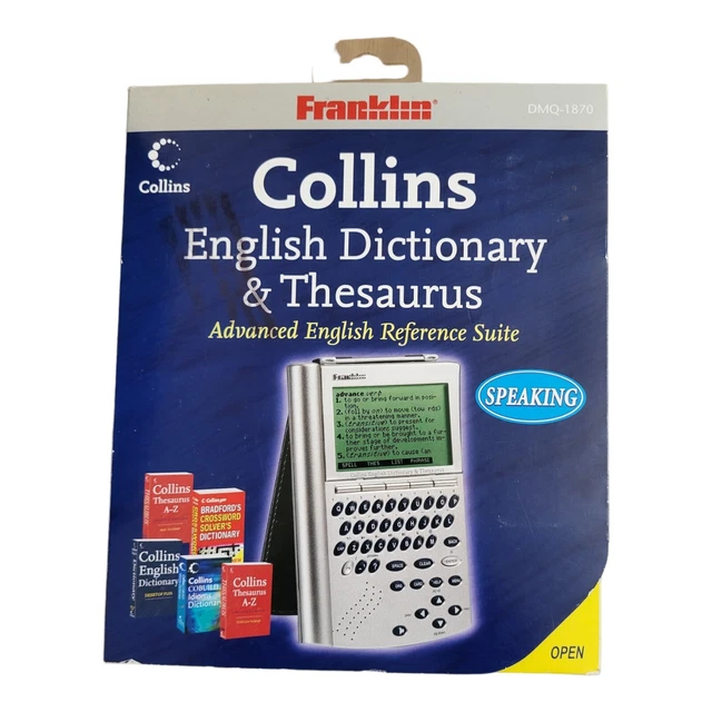 RARE FRANKLIN COLLINS DMQ1870 English Dictionary Thesaurus Advanced