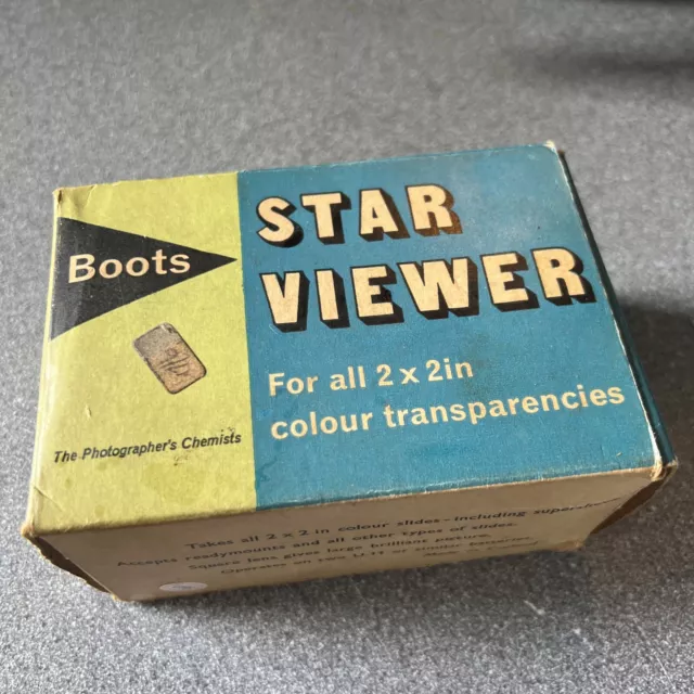 Vintage Boots Star Viewer Boxed & Instructions 1960s - For 2x2" Slides BNIB