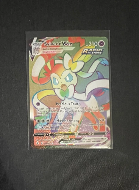 Pokemon Evolving Skies Sylveon VMAX Rainbow Secret Rare Holo 211/203 NM