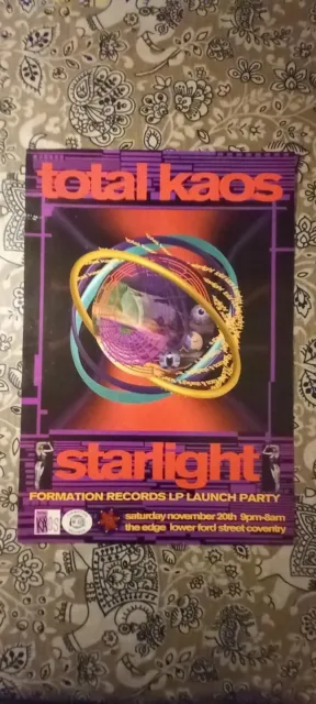 Total Kaos Starlight Formation Records LP Launch Party Nov 1994 Rave Flyer A3