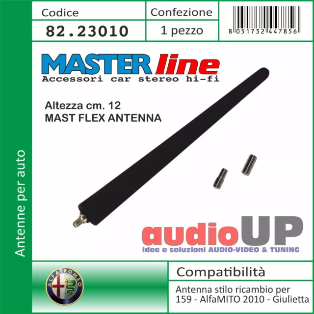Antenna ricambio stilo doppio grano di adattabilità per ALFA ROMEO Mito dal 2010