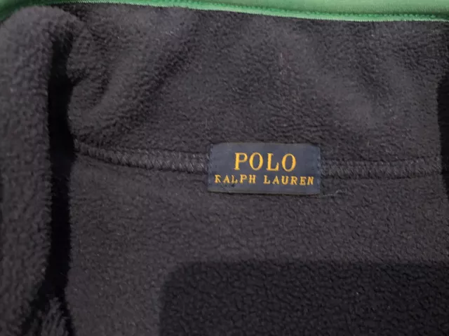 Polo Ralph Lauren Full Zip Fleece Jacket Windbreaker Blue Green Men's Small 3