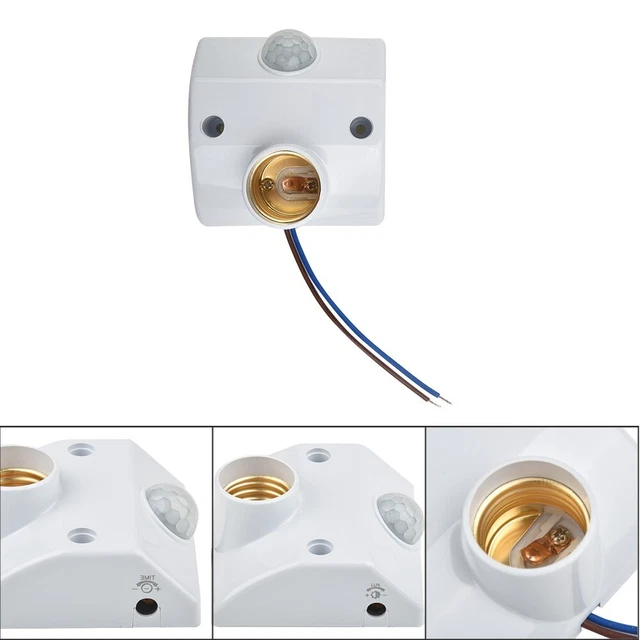 E27 Body Motion Sensor Light Base avec Interrupteur infrarouge pour configuratio