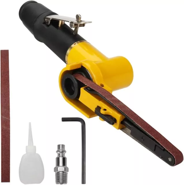 Smerigliatrice levigatrice cintura ad aria con cinghie di levigatura per compressore d'aria set di strumenti pneumatici