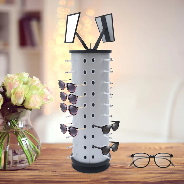 Rotating Sunglass Display Rack 40Pairs Glass Holder Sunglasses Organizer Durable