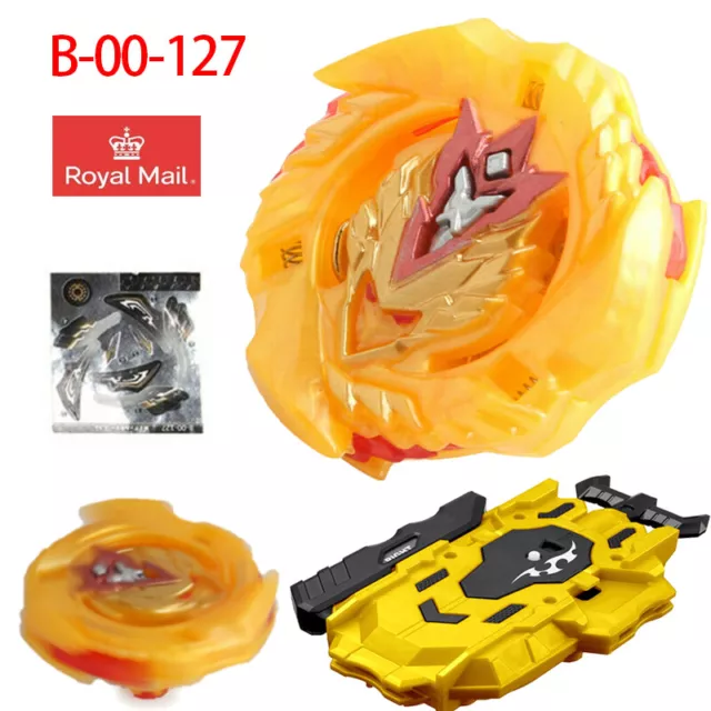 UK Beyblade Burst B-00-127 Gold Cho-Z Valkyrie Valtryek STARTER With Launcher