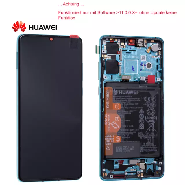 Original Huawei P30 OLED LCD Display Touch Screen Bildschirm ELE-L29 Blau