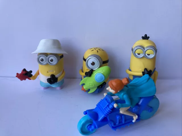 4 McDonalds Happy Meal Toys Despicable Me 3 Minions 2017 bundle all different
