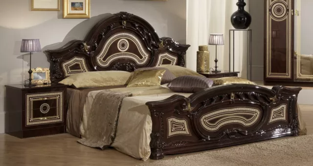 Design Chambre à Coucher 6 Parties Set Complet Lit Table de Chevet Commode Neu 2