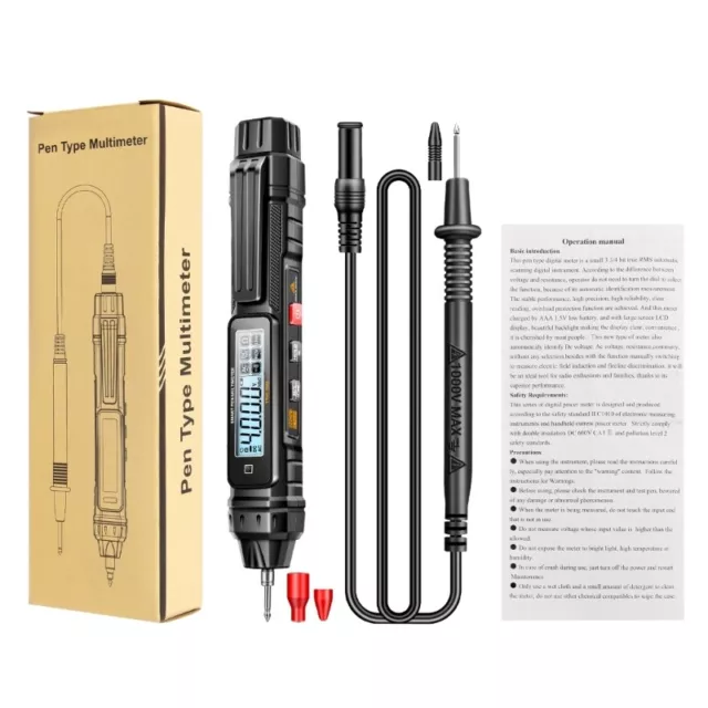 Pen Type Digital MultiMeter Electric Tester Auto Range Resistance Measurement