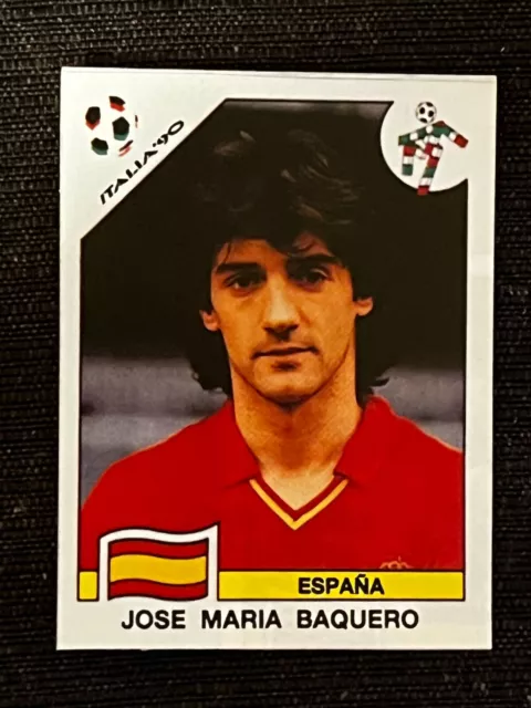 Sticker Panini World Cup Italy 90 Jose Baquero Espana# 358 Recup Removed