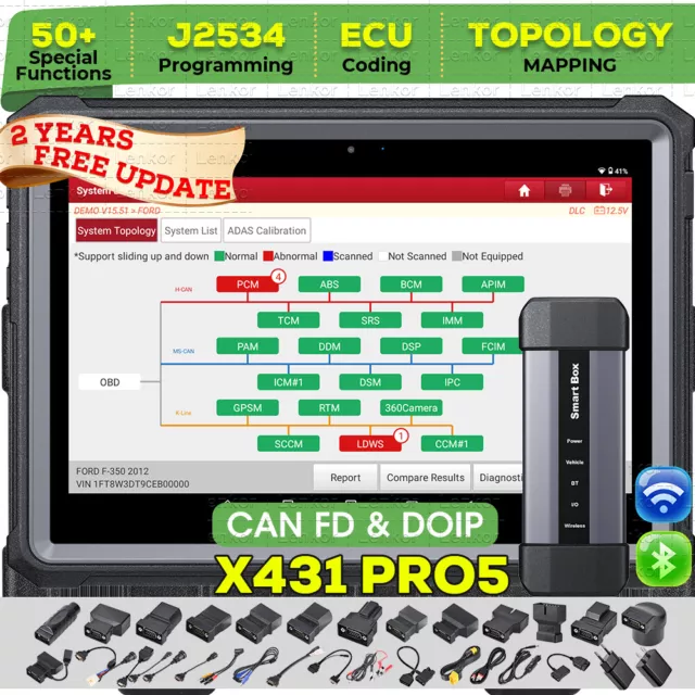 2024 LAUNCH X431 Pro 5 Outils diagnostics Scanner Programmation/Codage écu J2534