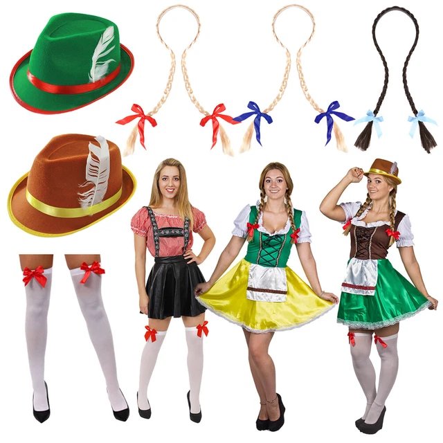 LADIES OKTOBERFEST GERMAN Beer Festival Fancy Dress Costumes Accessories  Womans 17.99 - PicClick UK
