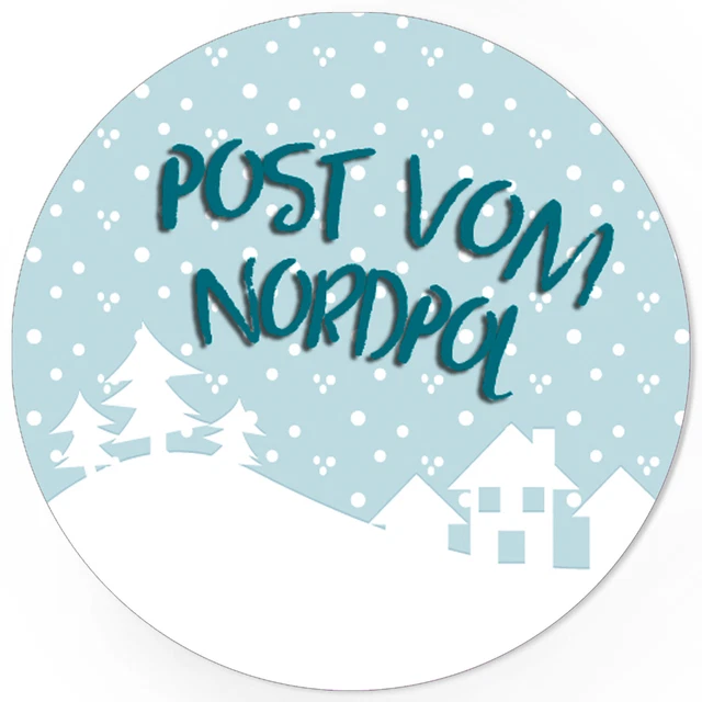 48 Weihnachtsaufkleber Geschenk Aufkleber Etiketten Weihnachten Xmas Nordpol 3