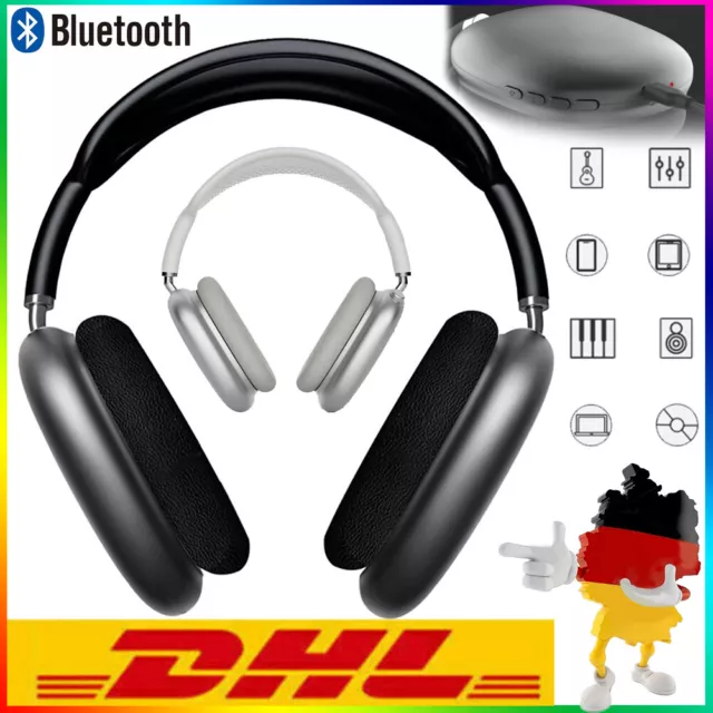 Bluetooth Kopfhörer Over Ear 8 Stunden Spielzeit Kopfhörer HiFi Stereo Headphone