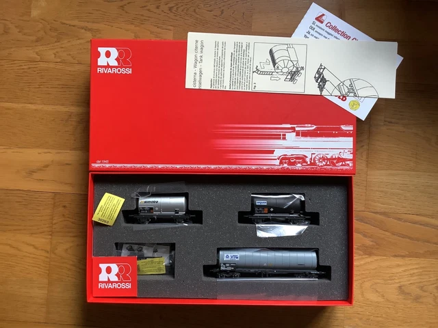 Coffret Rivarossi RT700078 – 3 Wagons Citernes, époque 5, CC, Peint, Neuf