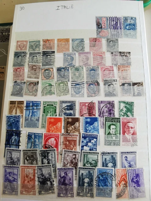 Italie Lot De Timbres Début De Collection Différentes Conditions