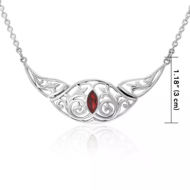 Celtic Knotwork .925 Sterling Silver Necklace Gemstone Choice Peter Stone Unique