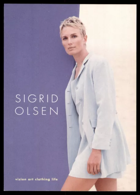 Sigrid Olsen Vision Art Clothing Life  Lady Blue Outfit Maxracks Postcard UNP