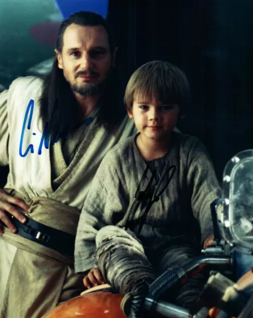 Liam Neeson Jake Lloyd Signed 8x10 Photo Autographed with COA