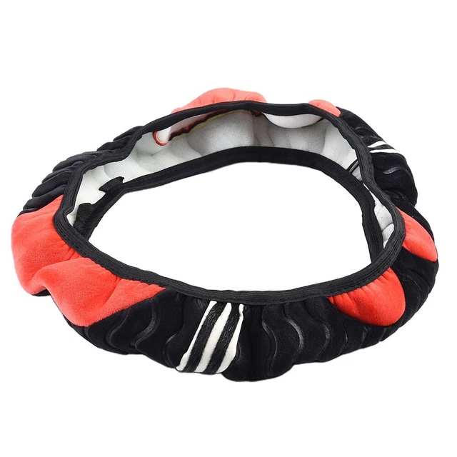 15 Copertura Volante Auto Peluche Rosso Accessori Antiscivolamento Universe-DE