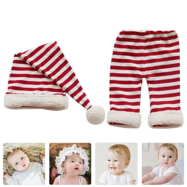 Accessori fotografia bambino reggiseno per neonati berretto natalizio rosso