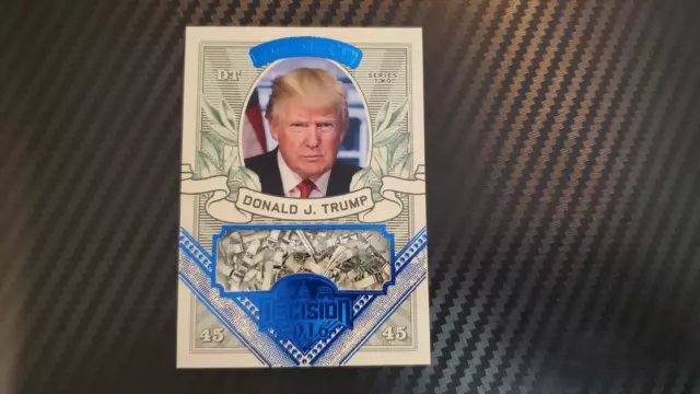 2016 Leaf Decision M039 Donald Trump Blue Foil Money Relic Card Gem Mint