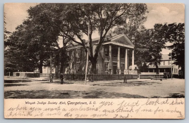 Winyah Indigo Society Hall Georgetown South Carolina Rotograph Postcard
