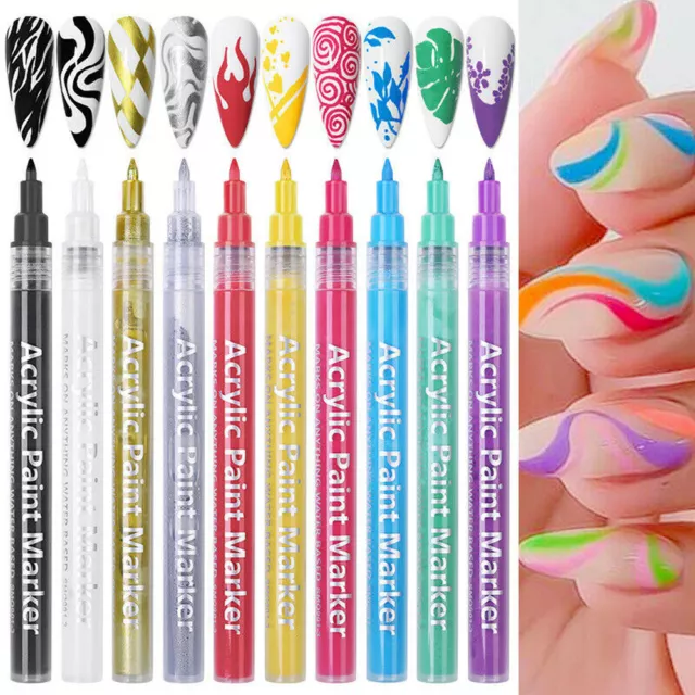 Nail Art Graffiti Pen Waterproof Painting Drawing Liner Brush Manicure Tools DIY