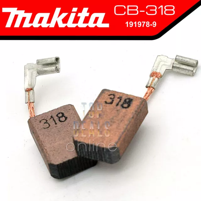 Makita 9560CV 9561CV 9563CV 9564 9564CV 9564PCV 9565 9565CV Carbon Brushes CB318