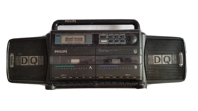 Radio-cassette Stéréo PHILIPS D8088R – Double Cassette FM-AM – Avec Carton D'origine