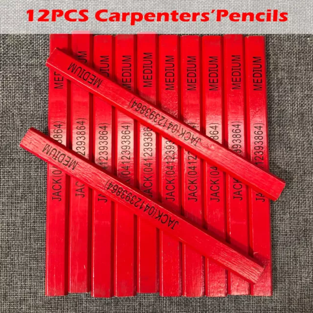 12pcs Carpenters Pencils Wood Working Carpentry Builders Pencil Marker AU ship