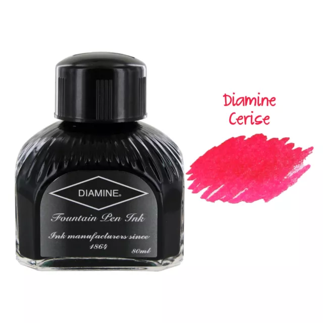 Diamine Pluma Estilográfica Bottled Tinta, 80ml - Cereza (Rosa)