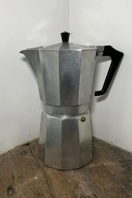 Ancienne Cafetière Italienne, Grande, SEFAMA, Italie, Métal, H : 28 cm