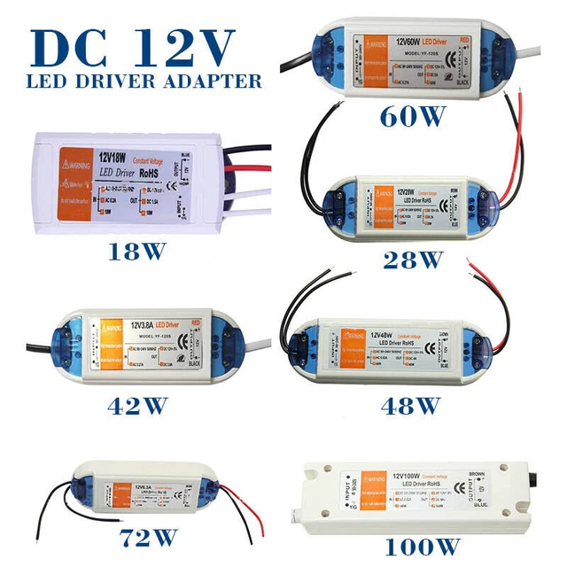 Driver LED ultra sottile 6W 12W 15W 20W 30W 50W 60W 110V 220V a DC12V 24V Alimentatore Adattatore trasformatore LED per lampada a striscia LED  39