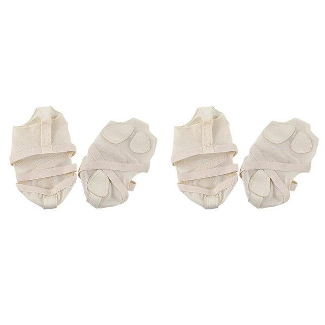 2 Pairs Toeless Anti-Skid Pilates Gymnastics Yoga Shoes Elastic