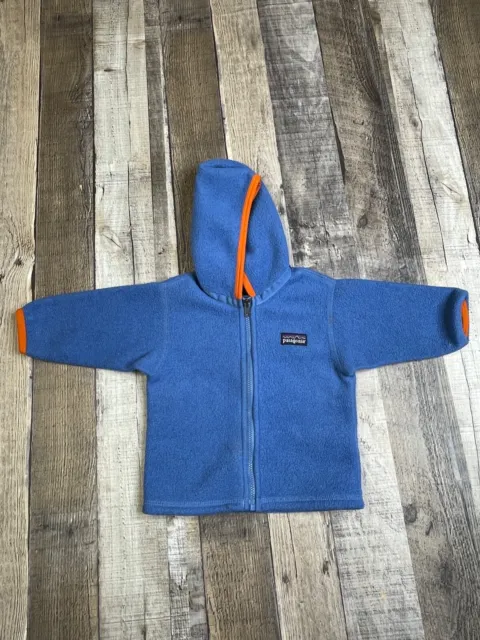 Patagonia Baby 3M Full Zip Fleece Jacket Blue Outdoor Synchilla Cardigan