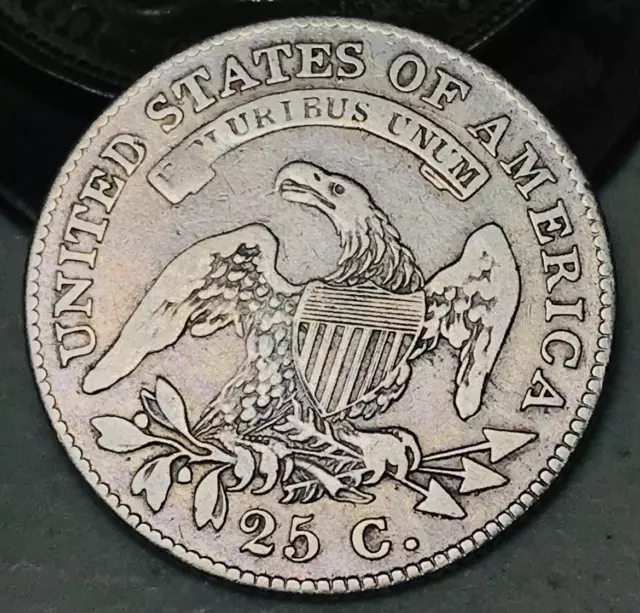 1828 Capped Bust Quarter 25C Ungraded Details 90% Silver US Coin CC21821