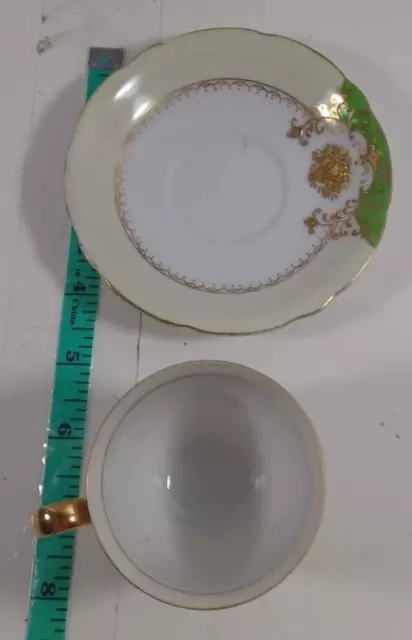 Vintage Ucagco China Made in Occupied Japan Demi Tea Cup & Saucer Set gold rim