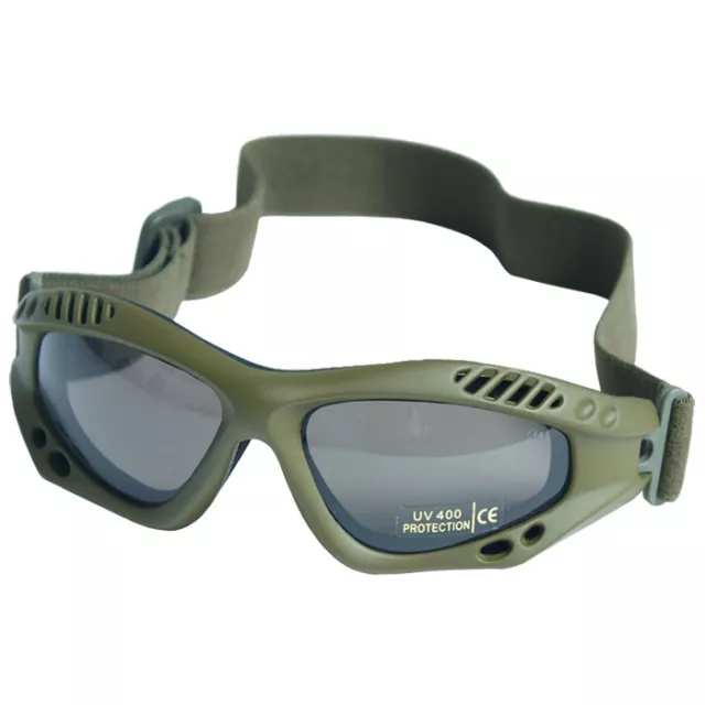 Commando Air-Pro Armee Militärische Schutzbrille Paintball Softair Getöntes Oliv