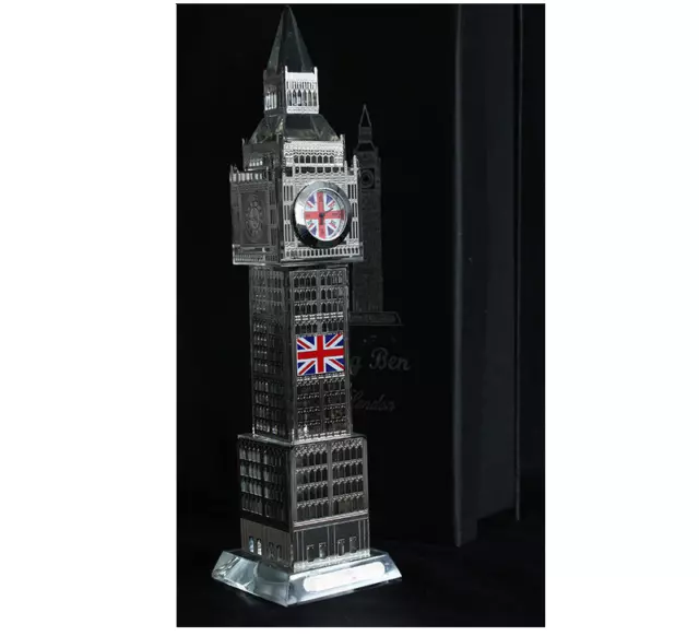 Big Ben   Clock 3D Laser Multi Lights London Souvenir Ornament 23CM