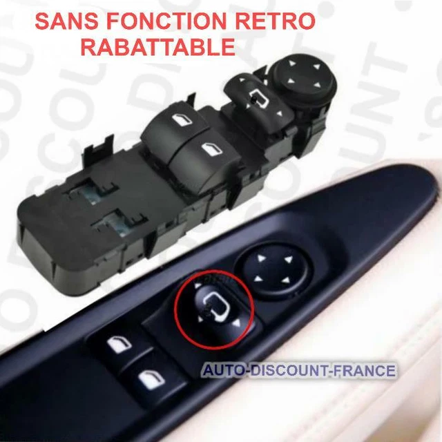 Bouton Lève-vitre électrique Pour Citroën C4 2004-2010 - Commande Conducteur Avant Gauche