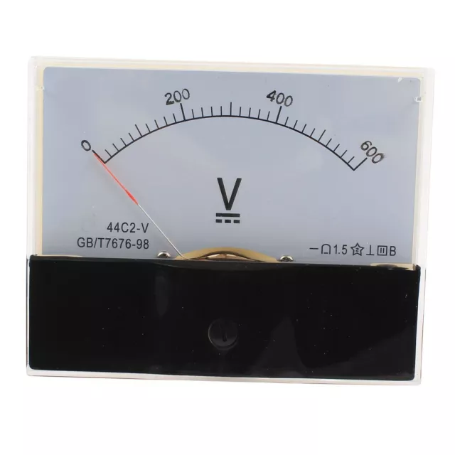 1Pcs DC 600V Analog Panel Volt Voltage Meter Voltmeter Gauge 44C2 DC 0-600V