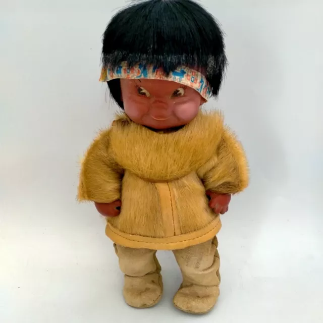 Vintage 1950 S Regal Eskimo Inuit Native American 10 Doll W Real Fur Clothing 18 20 Picclick