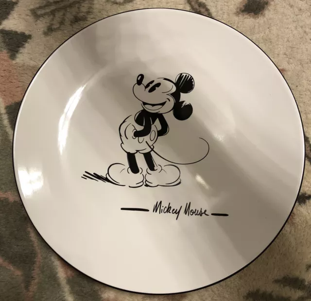 ASSIETTE / Plate / Platte / Lámina Grand Modèle MICKEY BD NOIR Disneyland Paris