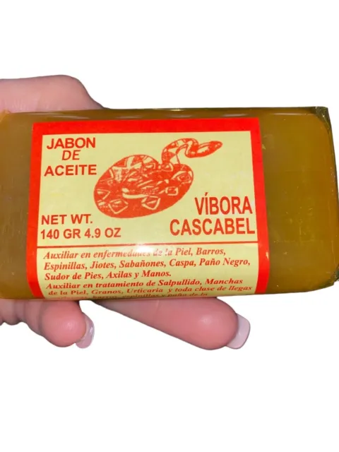 "Jabón de Aceite de Vibora de Cascabel "Jabón de Aceite de Serpiente de Cascabel"" Mexicano"" Barros
