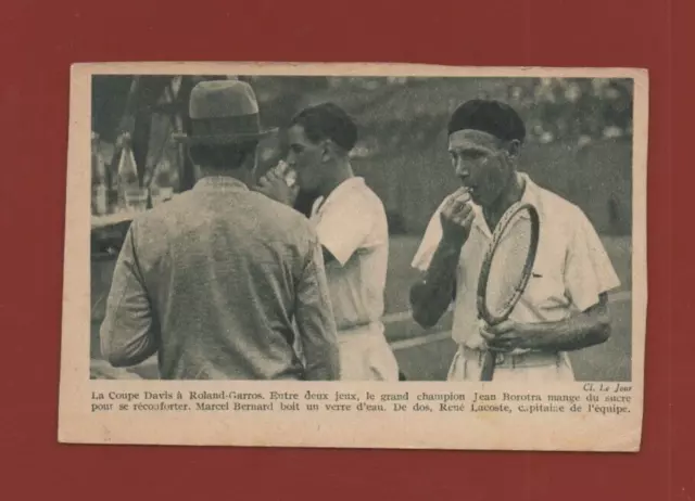 Tennis - La Cup Davis IN Roland Garros - Jean Borotra And Marcel Bernard